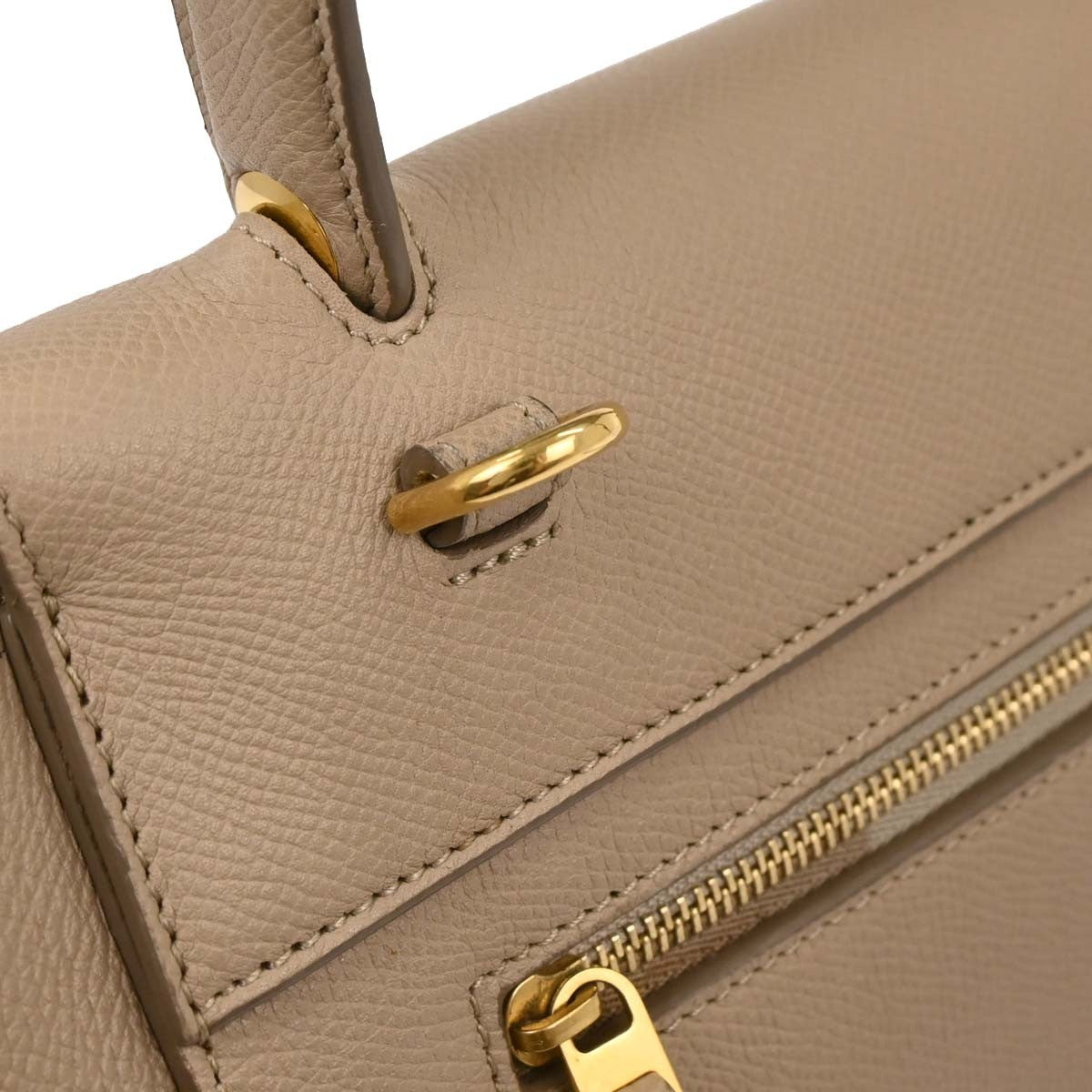 Celine Belt Bag Calfskin, BEIGE, LEATHER, Handbag