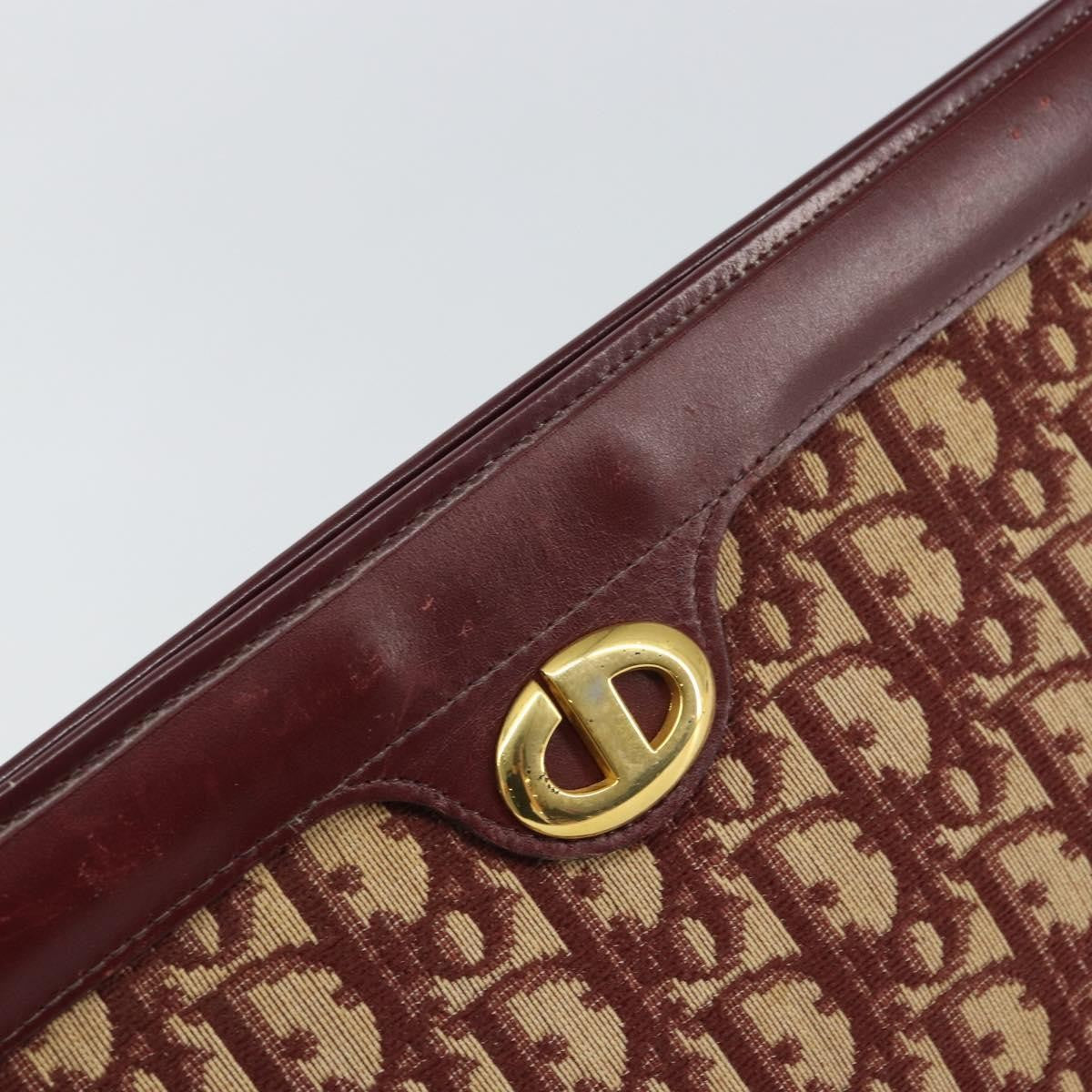 Christian Dior Vintage Trotter Pouch Diorissimo Canvas, RED, CANVAS, Clutche & pouche