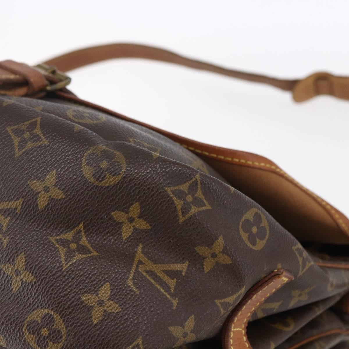 Louis Vuitton Saumur Handbag Monogram Canvas, BROWN, CANVAS, Shoulder bag