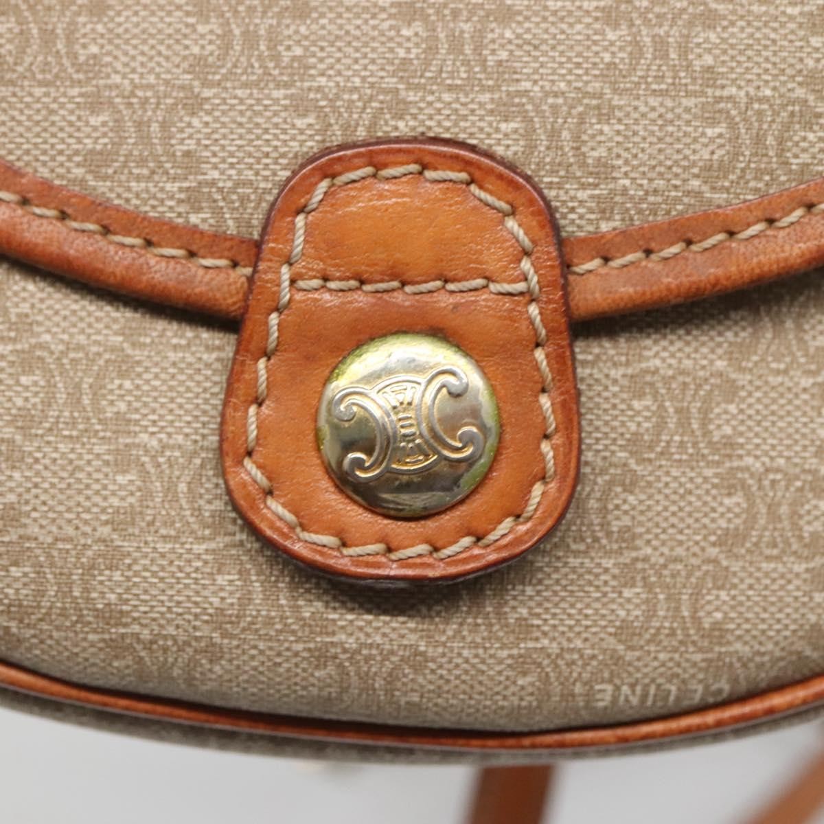 Celine Macadam Shoulder Bag PVC Leather, BEIGE, PVC, Shoulder bag