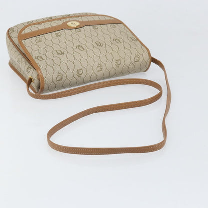 Christian Dior Vintage Honeycomb Shoulder Bag Canvas, Beige, PVC + Canvas, Shoulder Bag