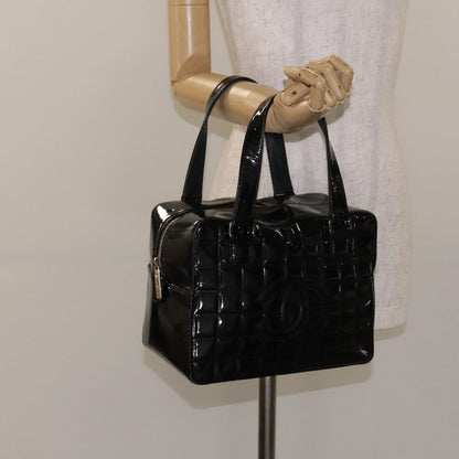 Chanel Chocolate Bar CC Bowler Bag Quilted Patent, BLACK, PATENT_LEATHER, Handbag