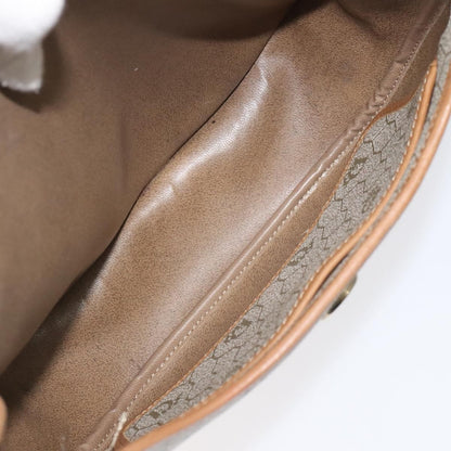 Christian Dior Vintage Honeycomb Flap Crossbody Bag Coated Canvas, BEIGE, CANVAS, Crossbody bag