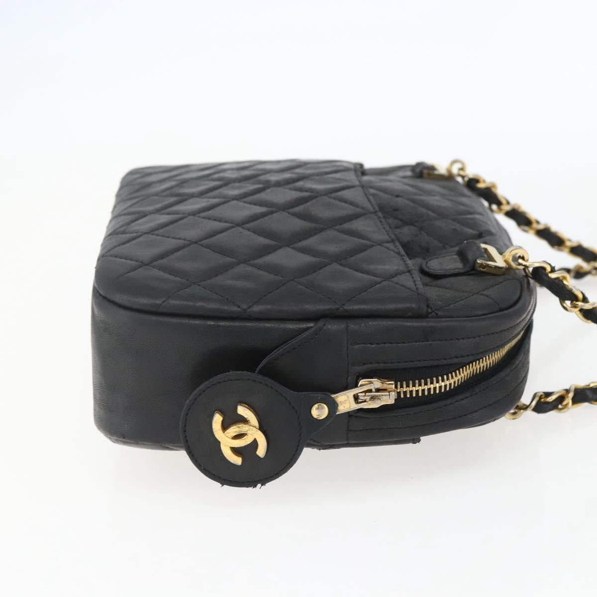 Chanel Vintage Camera Bag Quilted Leather, BLACK, LEATHER, Shoulder bag