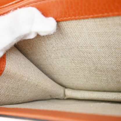 Gucci Interlocking Shoulder Bag Leather, ORANGE, LEATHER, Shoulder bag