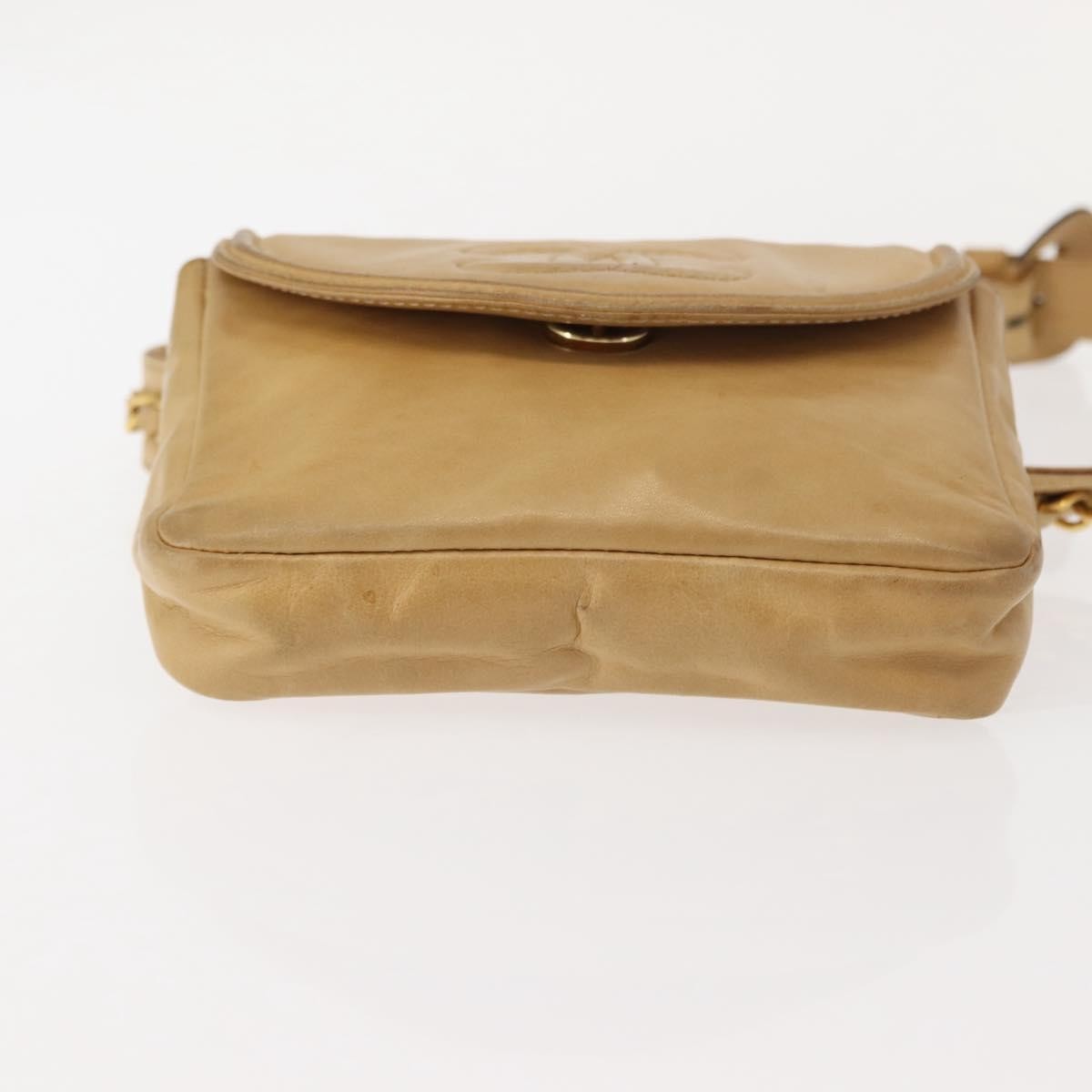 Chanel Vintage Flap Waist Bag Leather, BEIGE, LEATHER, Clutche & pouche
