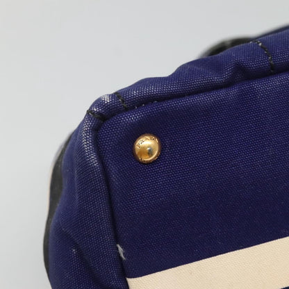 Prada Canapa Open Tote Canvas, BLUE, CANVAS, Tote bag