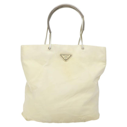 Prada Vintage Tote Tessuto, Ecru, Nylon, Tote Bag