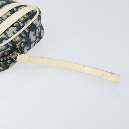 Christian Dior Vintage Trotter Pouch Diorissimo Canvas, NAVY, PVC, Clutche & pouche