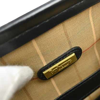 Burberry DK88 Doctor Bag Leather, BLACK, LEATHER, Handbag