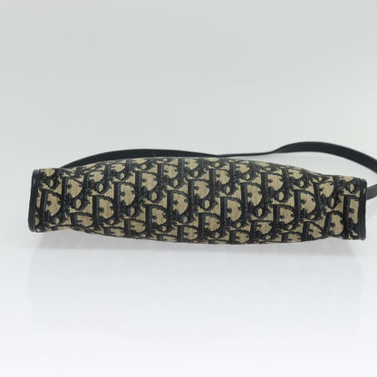 Christian Dior Vintage Trotter Shoulder Bag Canvas, NAVY, CANVAS, Shoulder bag