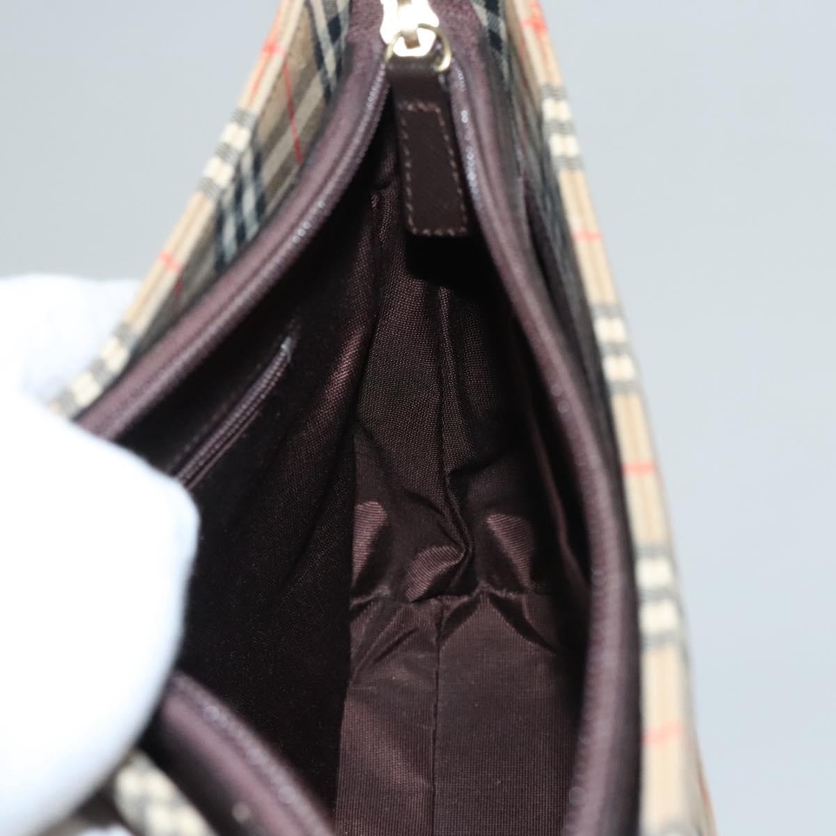 Burberry Shoulder Bag Nova Check Canvas, BEIGE, CANVAS, Shoulder bag