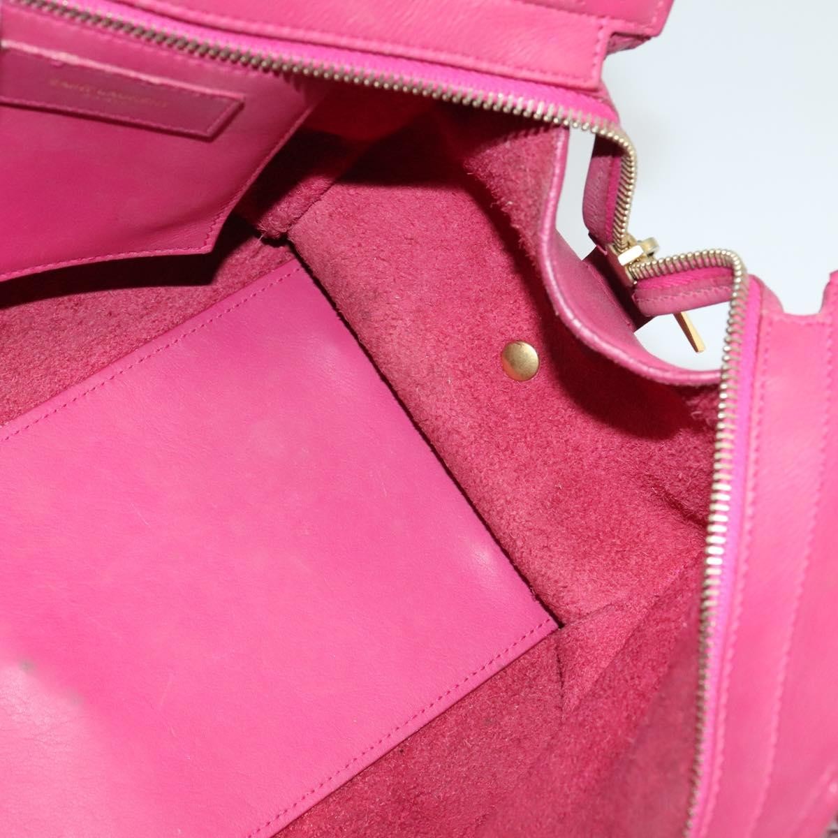 Saint Laurent Classic Y Cabas Leather, PINK, LEATHER, Tote bag