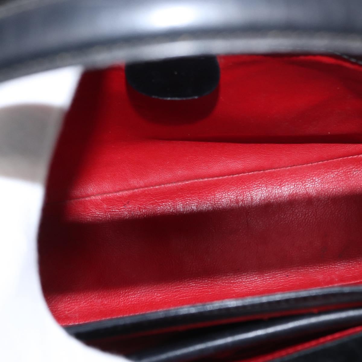 Gucci Vintage Convertible Bamboo Box Crossbody Bag Leather, BLACK, LEATHER, Handbag