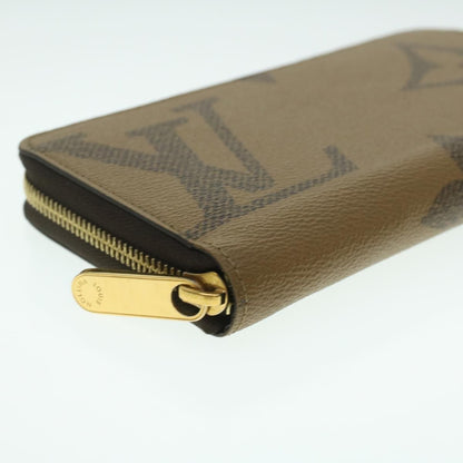 Louis Vuitton Zippy Wallet NM Monogram Giant Reverse, Brown, Canvas, Wallet