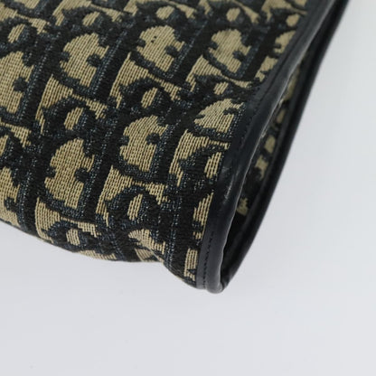 Christian Dior Vintage Trotter Shoulder Bag Canvas, NAVY, CANVAS, Shoulder bag