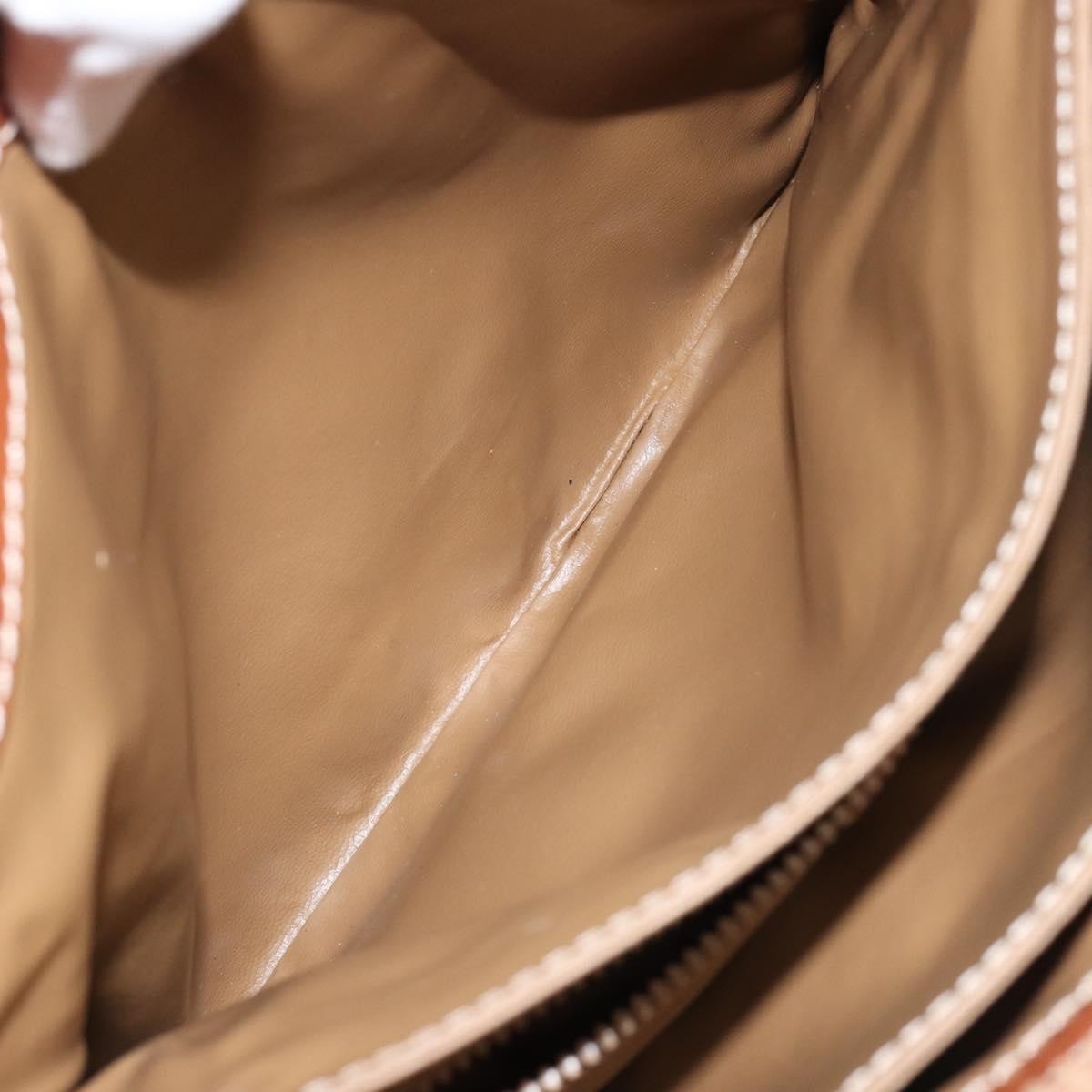 Celine Macadam Shoulder Bag PVC Leather, BROWN, CANVAS, Shoulder bag