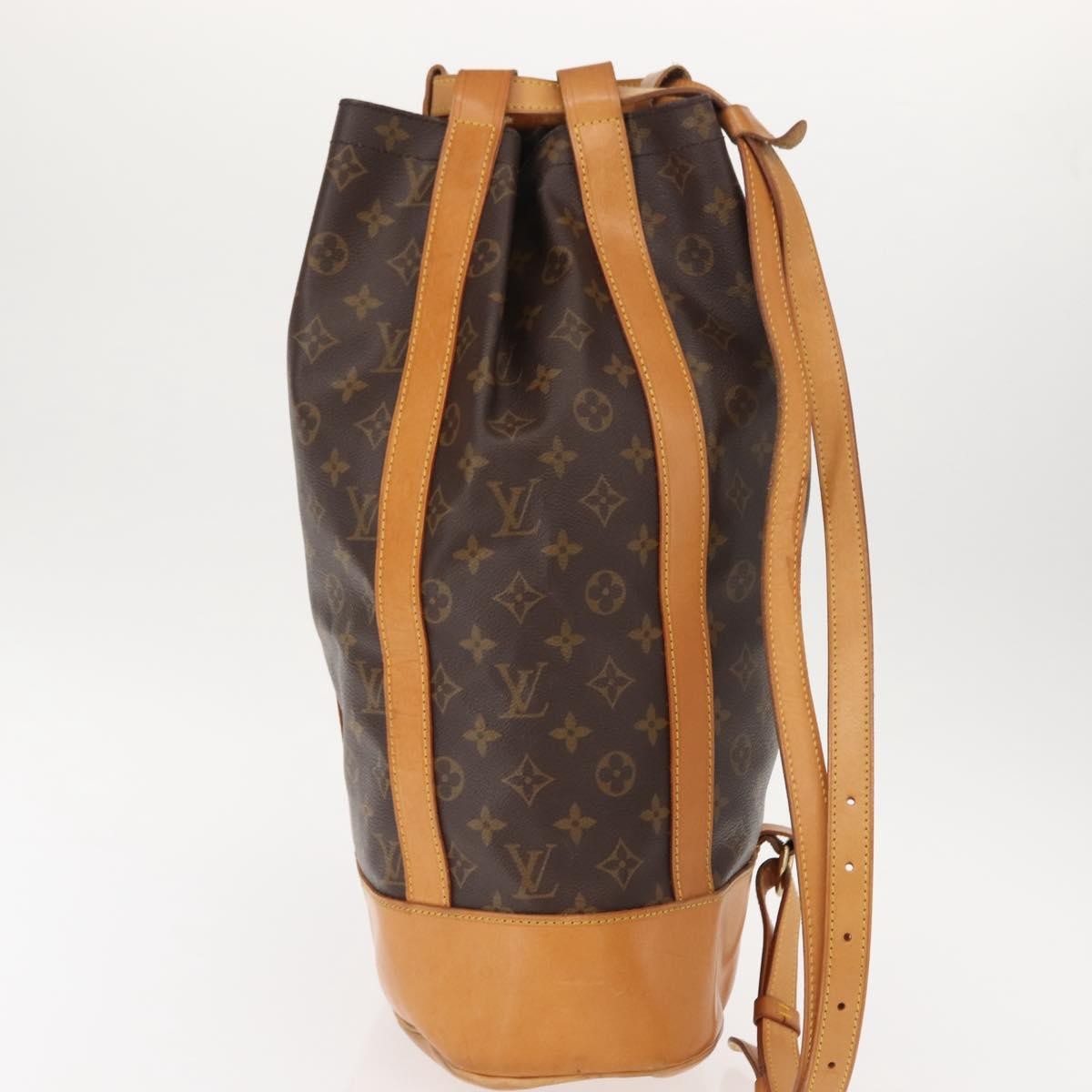Louis Vuitton Randonnee Backpack Monogram Canvas, BROWN, CANVAS, Backpack