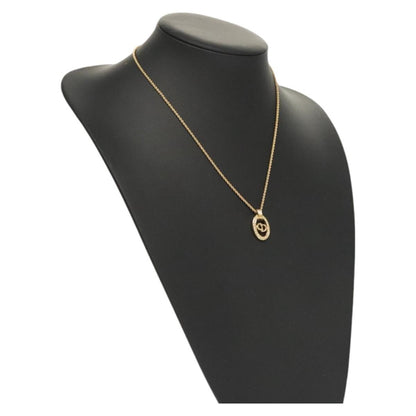 Christian Dior CD Pendant Necklace Gold-plated, GOLD, METAL, Necklace