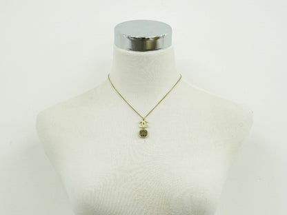 Chanel Vintage CC Pendant Necklace Metal, GOLD, GOLD_PLATED, Necklace