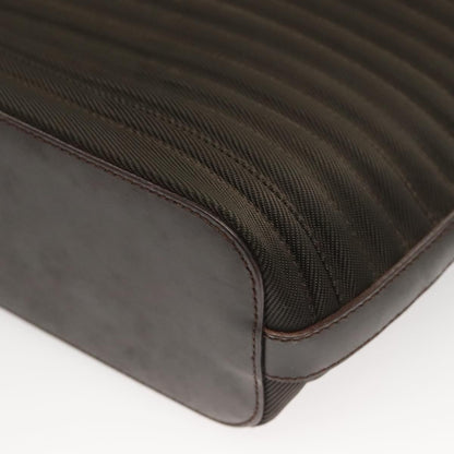 Gucci Vintage Bamboo Handle Bag Nylon, BROWN, NYLON, Handbag