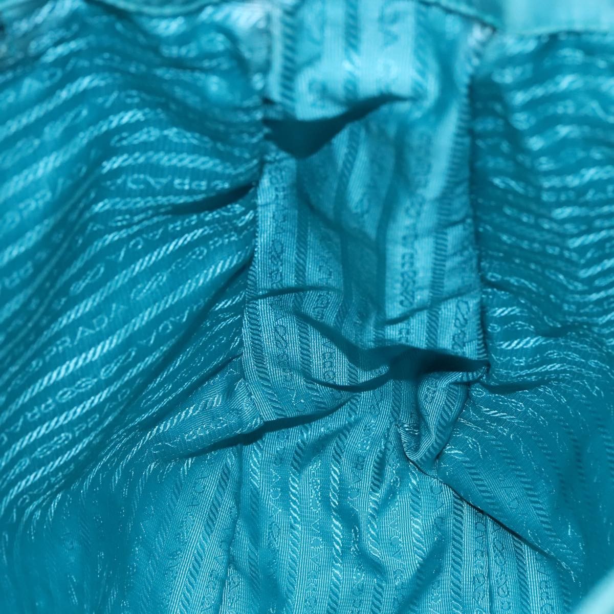 Prada Zip Top Messenger Bag Tessuto, TURQUOISE, NYLON, Shoulder bag