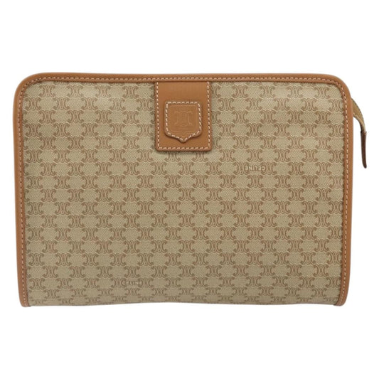 Celine Macadam Pochette Classic, BEIGE, CANVAS, Clutche & pouche