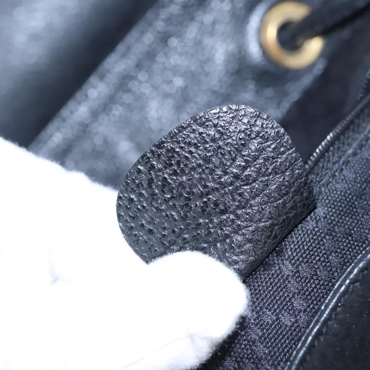 Gucci Vintage Bamboo Backpack Suede, BLACK, SUEDE, Backpack