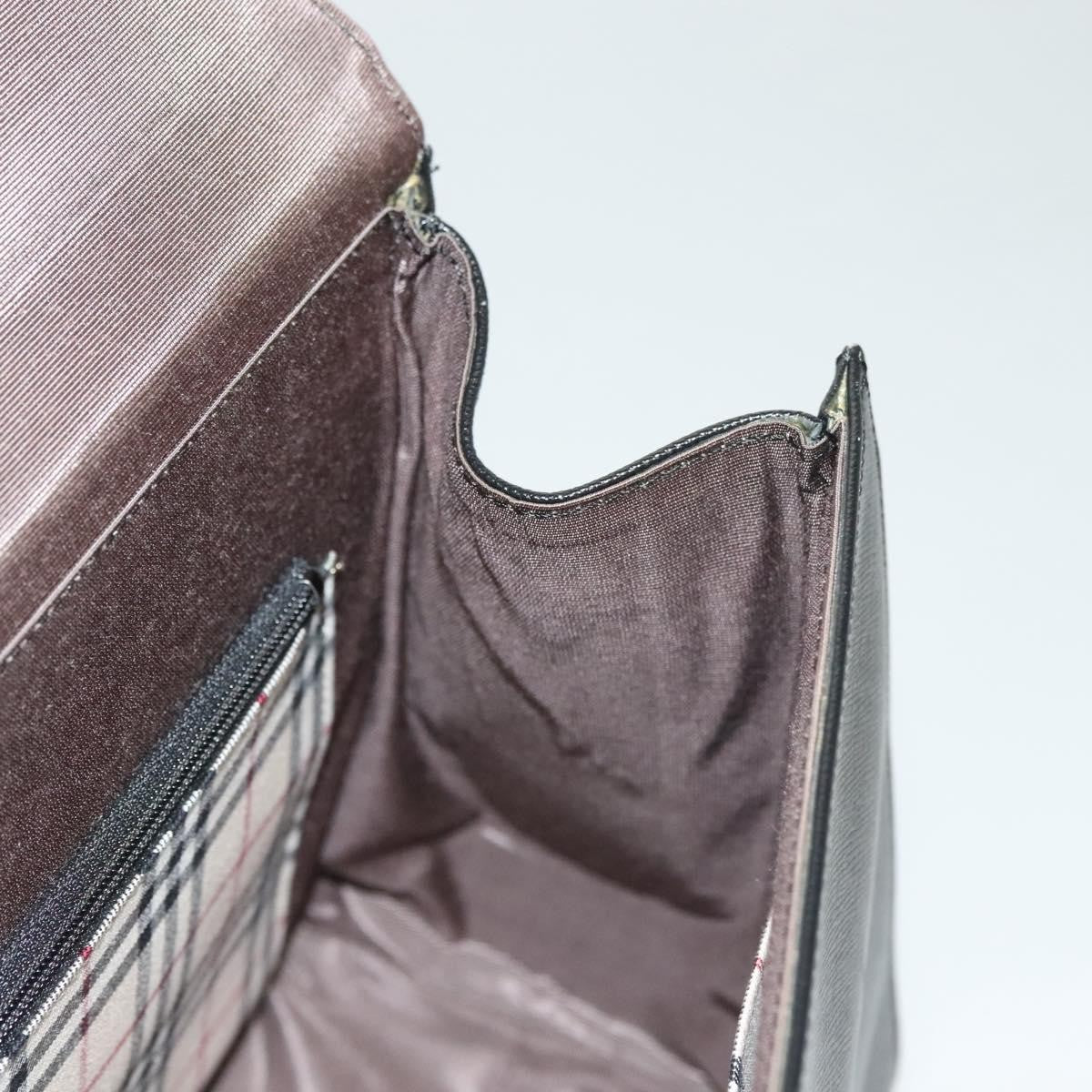 Burberry Vintage Handbag Leather, BLACK, LEATHER, Handbag