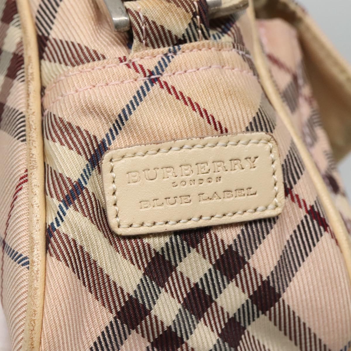 Burberry Nova Check Blue Label Nylon, PINK, NYLON, Shoulder bag