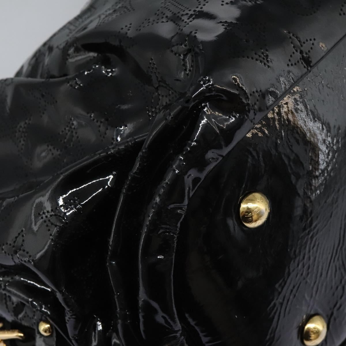 Louis Vuitton L Hobo Surya Leather, Black, Patent Leather, Handbag
