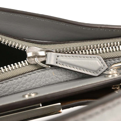 Fendi Peekaboo ISeeU Briefcase Leather, GRAY, LEATHER, Briefcase