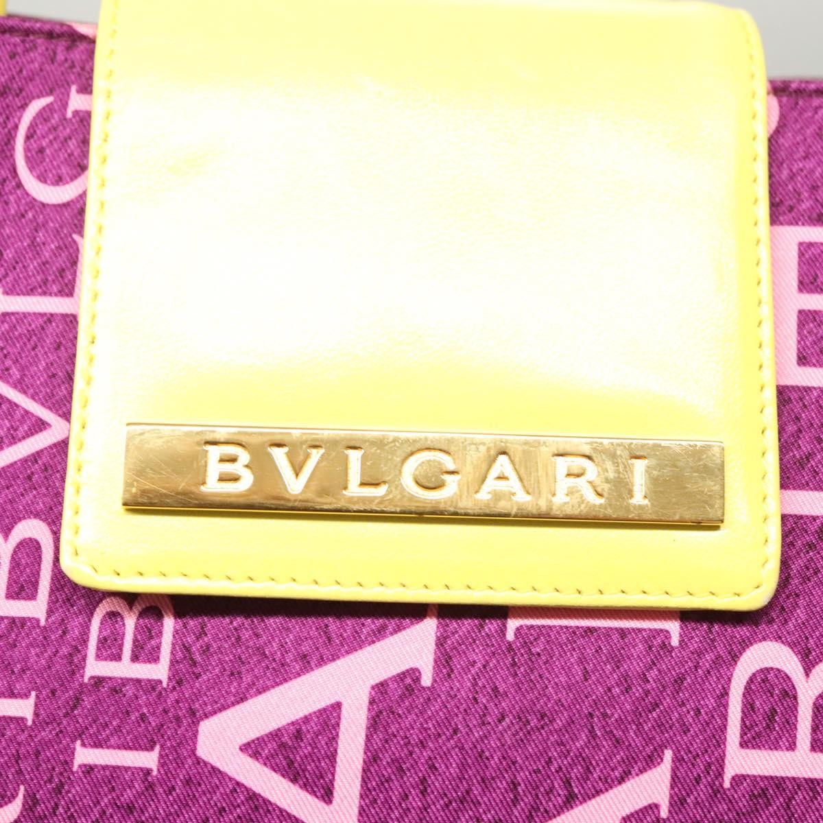 Bvlgari B.Zero1 Logomania Bag Canvas with Leather, PURPLE, NYLON, Shoulder bag