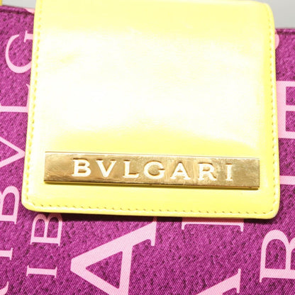Bvlgari B.Zero1 Logomania Bag Canvas with Leather, PURPLE, NYLON, Shoulder bag