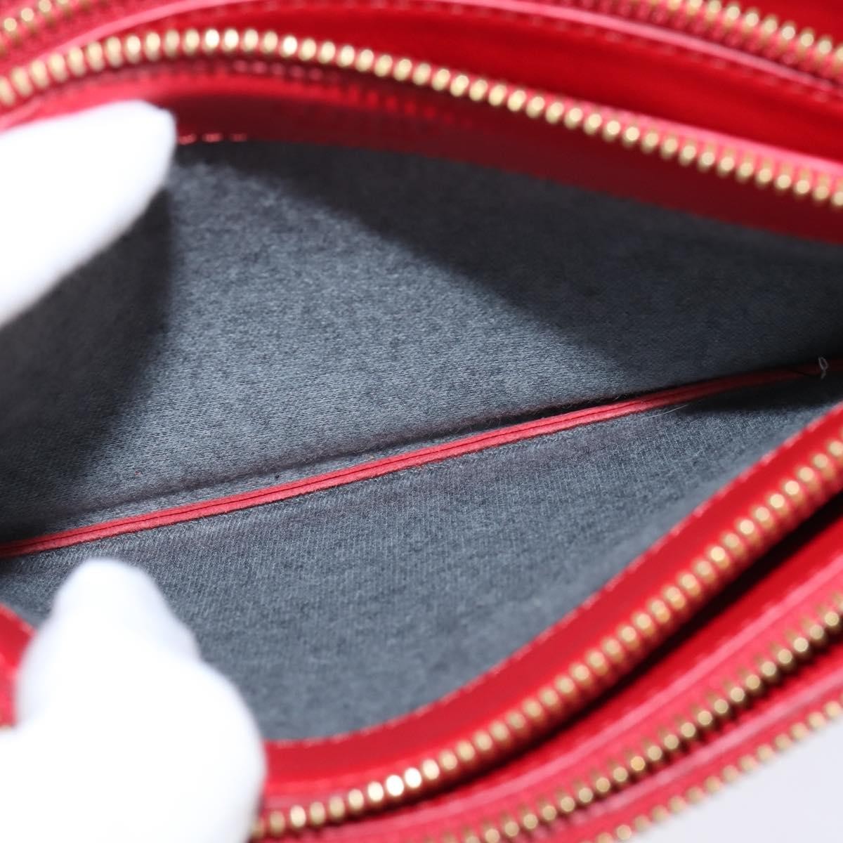 Celine Trio Crossbody Bag Leather, RED, LEATHER, Shoulder bag