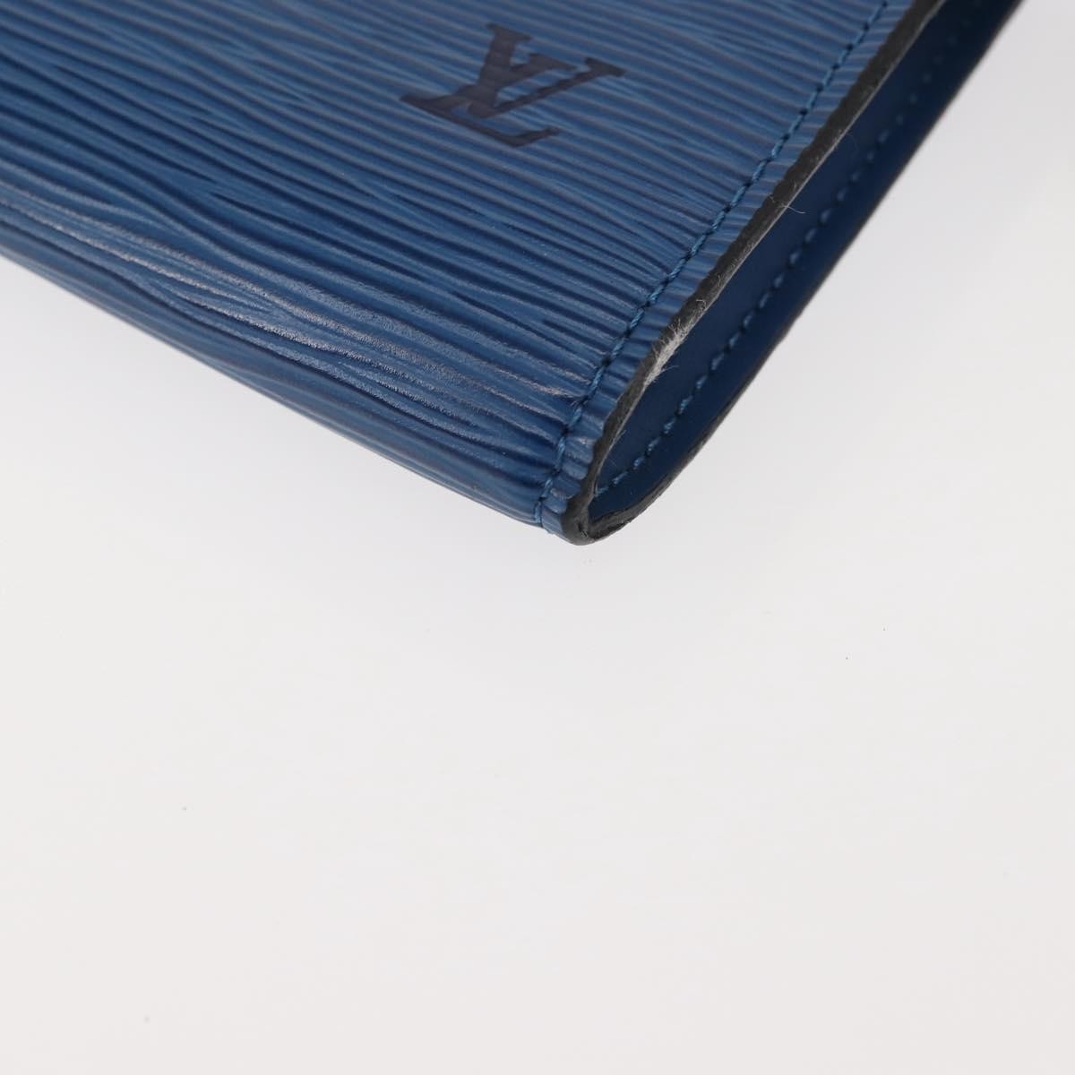 Louis Vuitton Pochette Accessoires Epi Leather, BLUE, LEATHER, Clutche & pouche