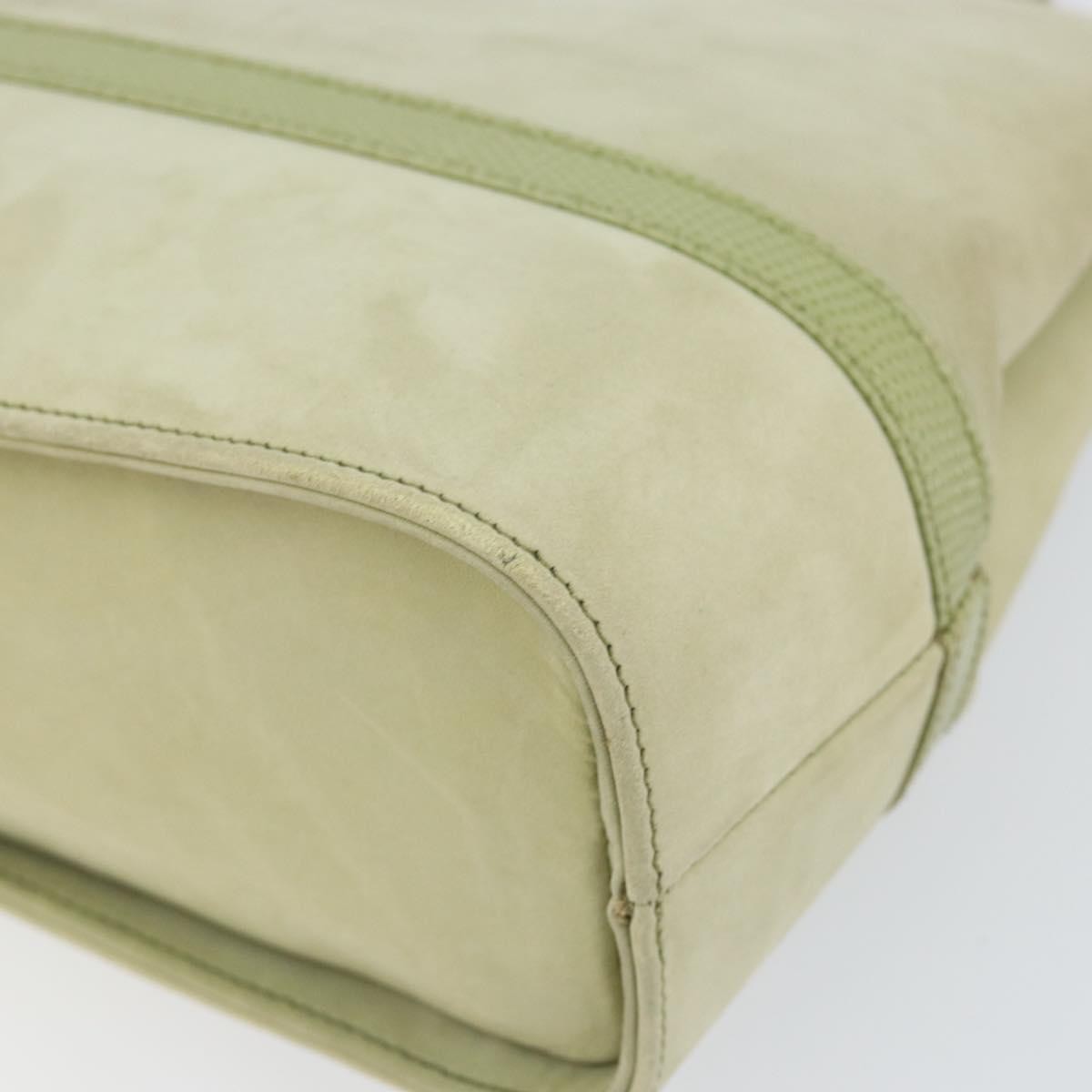 Salvatore Ferragamo Vala Shoulder Bag Suede, GREEN, SUEDE, Shoulder bag