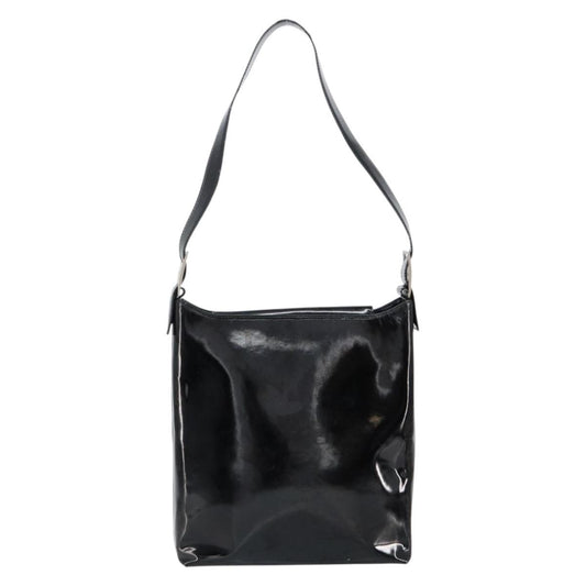 Salvatore Ferragamo Vala Shoulder Bag Patent Leather, BLACK, PATENT_LEATHER, Shoulder bag