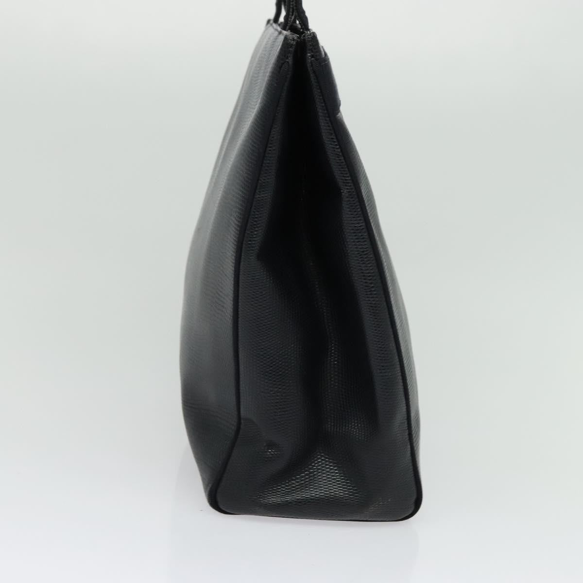 Salvatore Ferragamo Vintage Vara Bow Tote Lizard Embossed Leather, NAVY, LEATHER, Tote bag