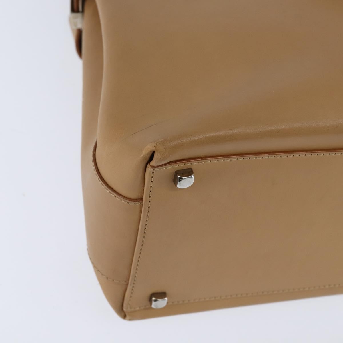 Salvatore Ferragamo Gancini Tote Leather, BEIGE, LEATHER, Tote bag