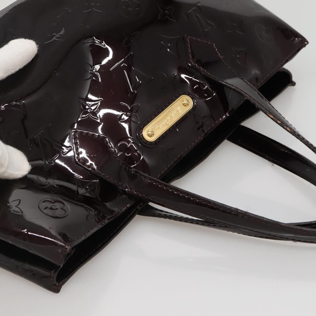 Louis Vuitton Wilshire Handbag Monogram Vernis, PURPLE, PATENT_LEATHER, Handbag