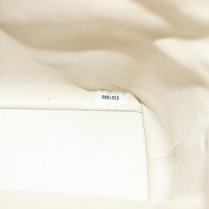 Chanel Vintage CC Front Pocket Tote Quilted Leather, BEIGE, LEATHER, Tote bag