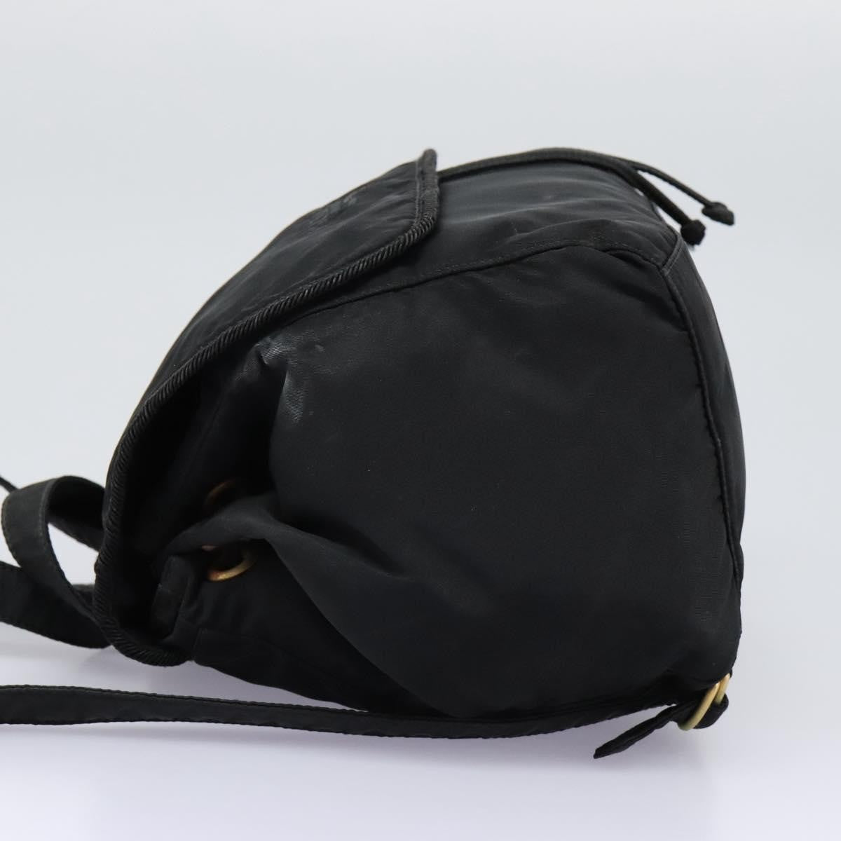 Prada Flap Drawstring Backpack Tessuto, BLACK, NYLON, Backpack
