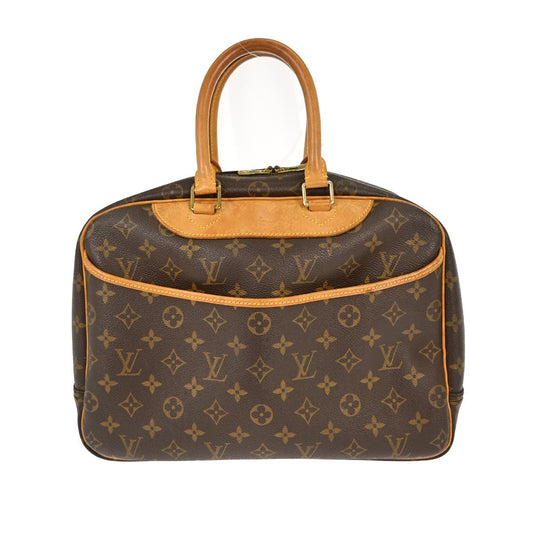 Louis Vuitton Deauville Handbag Monogram Canvas, BROWN, CANVAS, Handbag