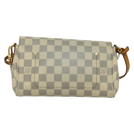 Louis Vuitton Favorite Handbag Damier, WHITE, CANVAS, Handbag
