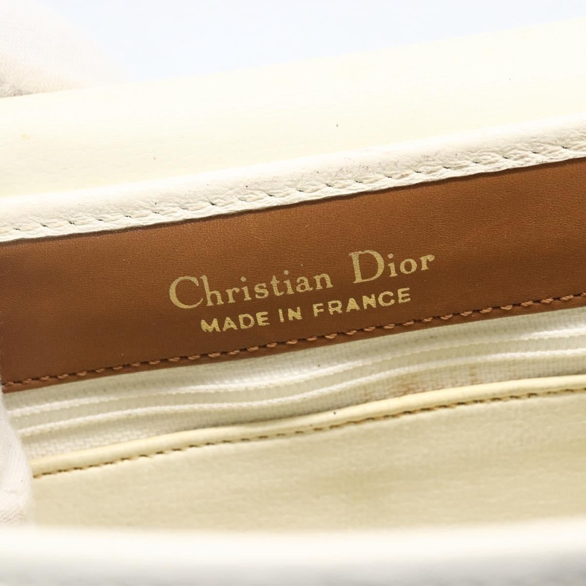 Christian Dior Vintage Shoulder Bag Leather, WHITE, LEATHER, Shoulder bag