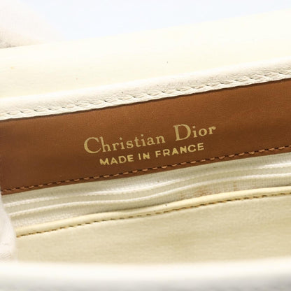Christian Dior Vintage Shoulder Bag Leather, WHITE, LEATHER, Shoulder bag