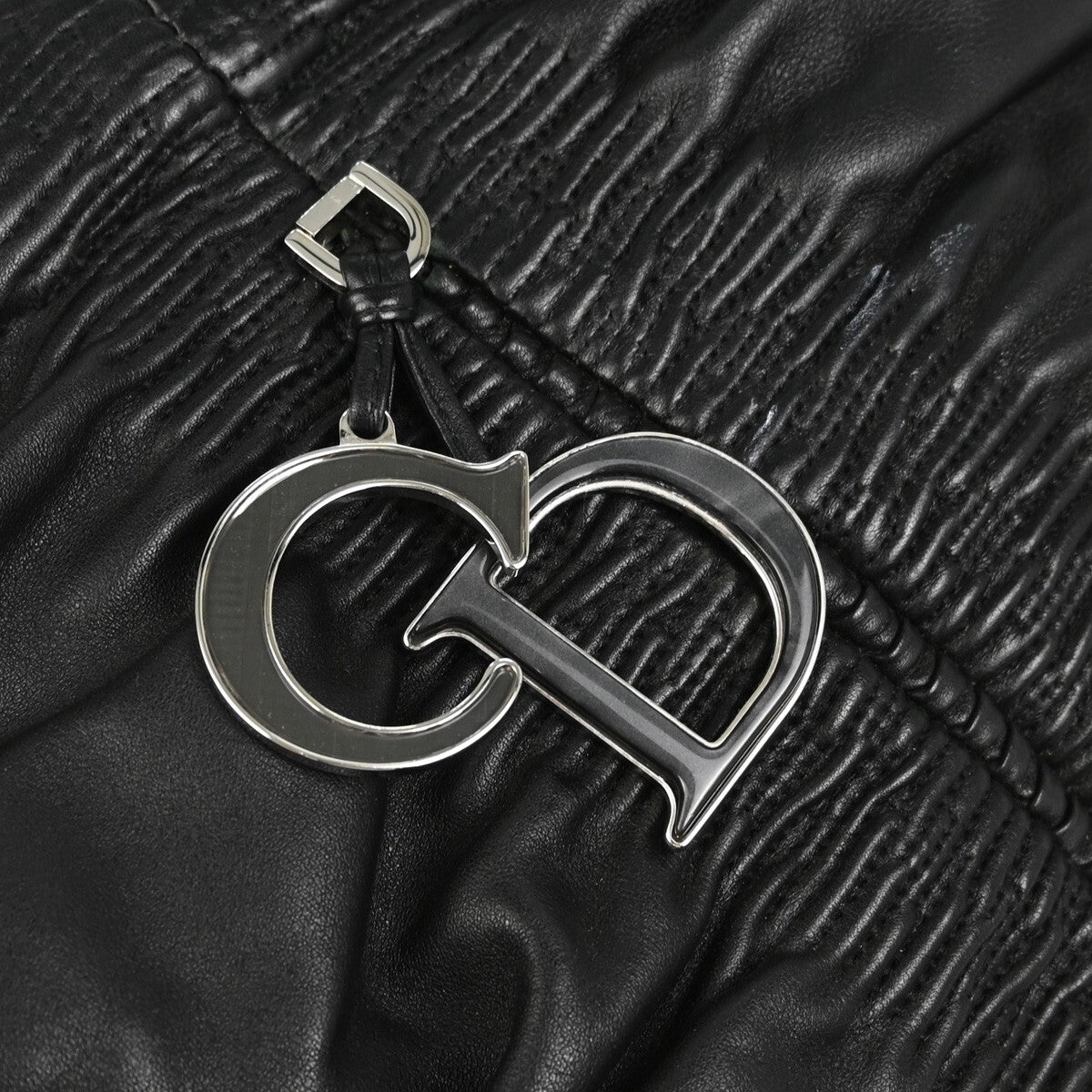 Christian Dior Karenina Tote Lambskin, BLACK, LEATHER, Tote bag