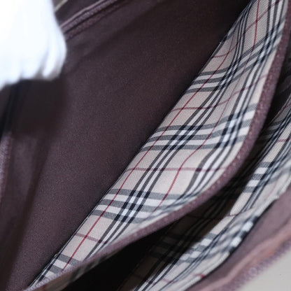 Burberry Vintage Handbag Leather, BROWN, LEATHER, Handbag