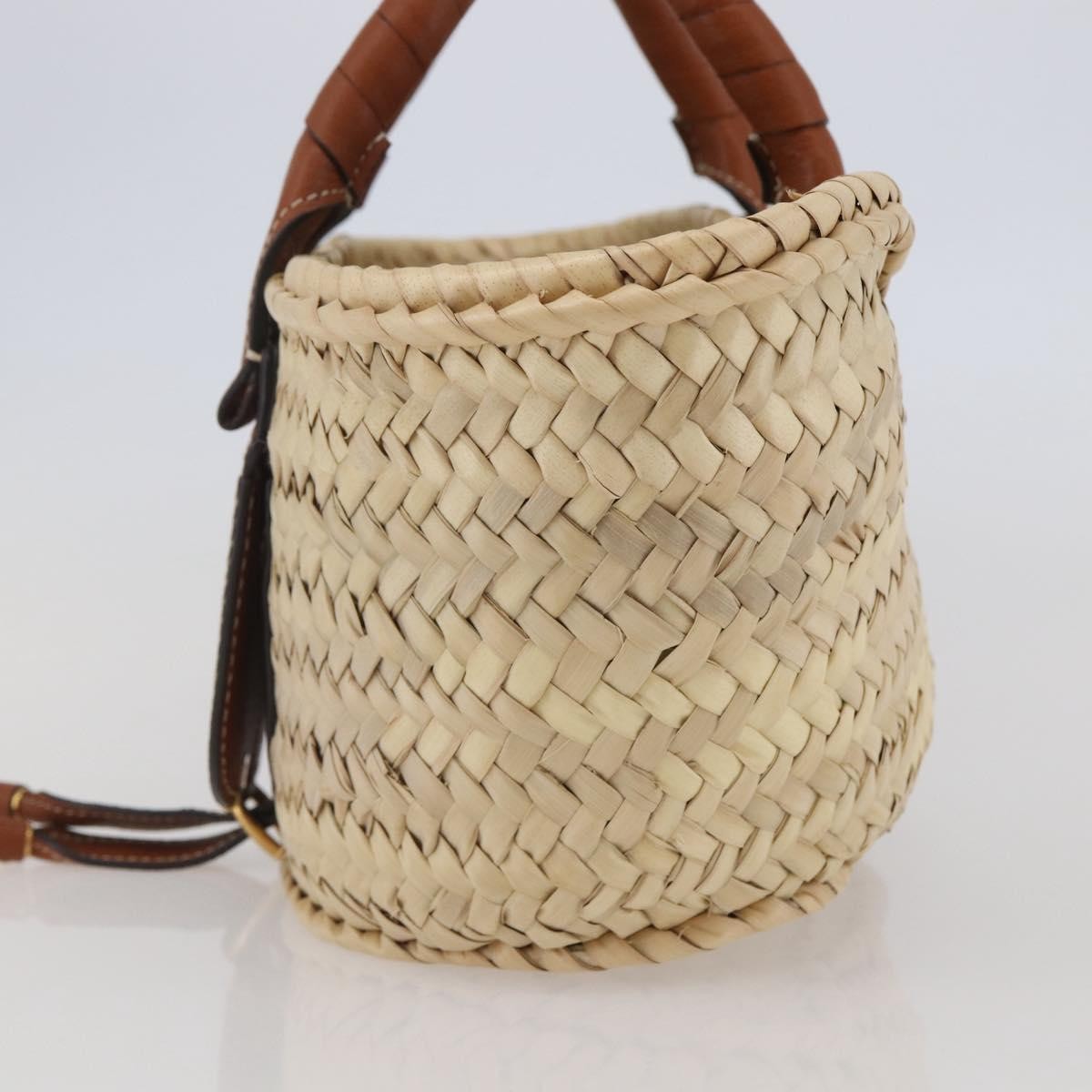 Chloe Marcie Tote RAFFIA, BEIGE, WOOD, Tote bag